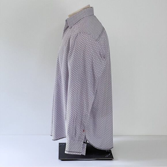 Bugatchi Uomo Long Sleeve Button Down Shirt Size L - Picture 4 of 9